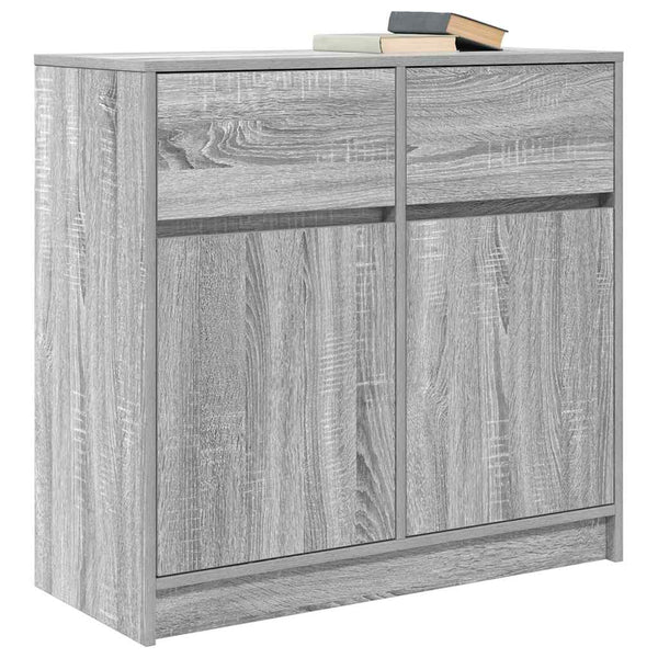 Sideboard Grau Sonoma 80 cm mit Schublade