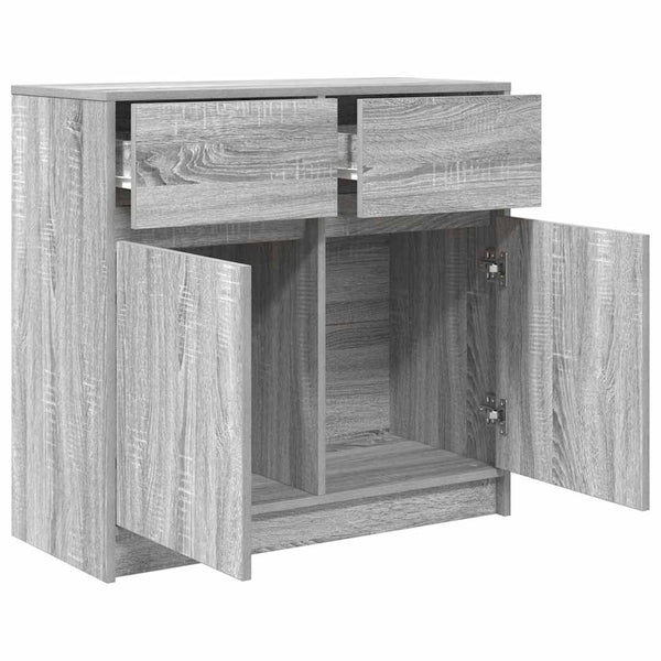 Sideboard Grau Sonoma 80 cm mit Schublade