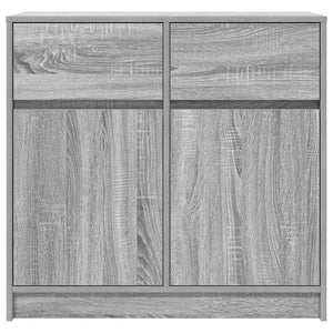 Sideboard Grau Sonoma 80 cm mit Schublade