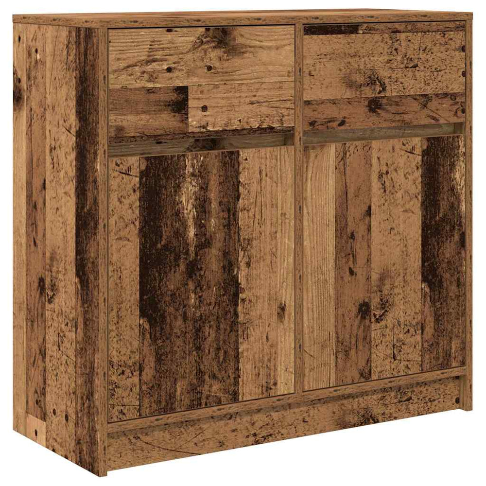 vidaXL Sideboard with Drawer Reclaimed Wood Look 80x34x76 cm Engineered Wood