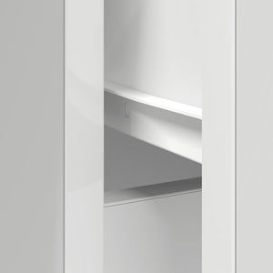 Weißes Sideboard mit Schublade, 101 cm