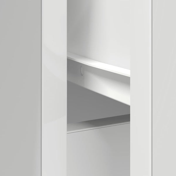 Weißes Sideboard mit Schublade, 101 cm