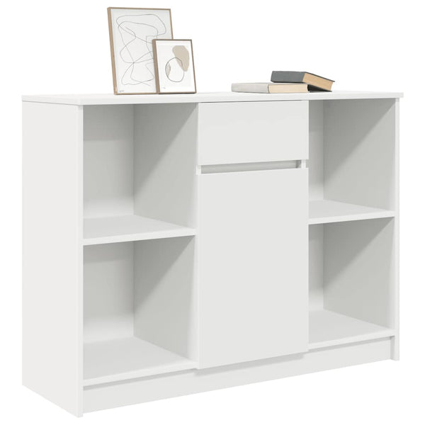 Weißes Sideboard mit Schublade, 101 cm