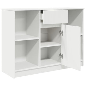 Weißes Sideboard mit Schublade, 101 cm