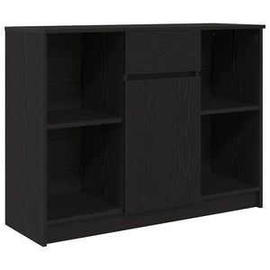 Sideboard Schwarz Eichen-Optik, 101 cm