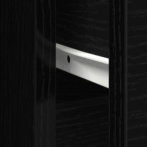 Sideboard Schwarz Eichen-Optik, 101 cm