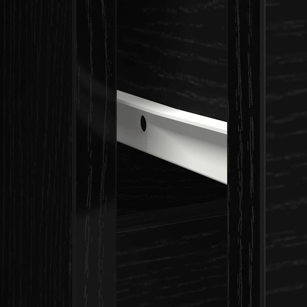 Sideboard Schwarz Eichen-Optik, 101 cm