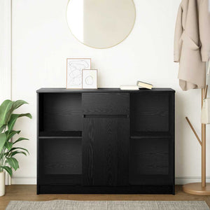Sideboard Schwarz Eichen-Optik, 101 cm