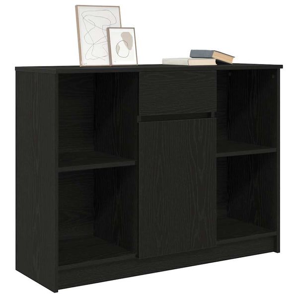 Sideboard Schwarz Eichen-Optik, 101 cm