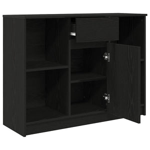 Sideboard Schwarz Eichen-Optik, 101 cm