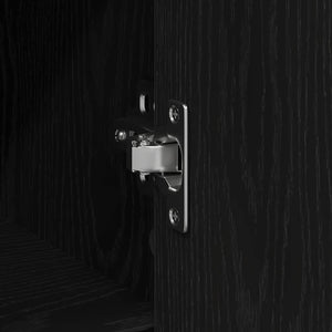 Sideboard Schwarz Eichen-Optik, 101 cm