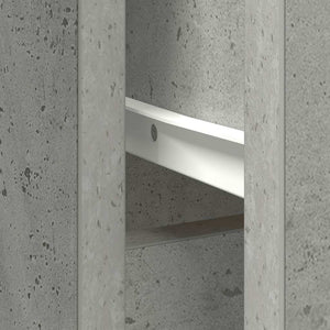 Sideboard Betongrau mit Schublade 101x35x76 cm