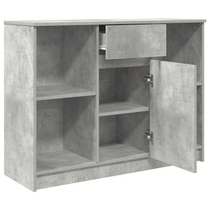 Sideboard Betongrau mit Schublade 101x35x76 cm