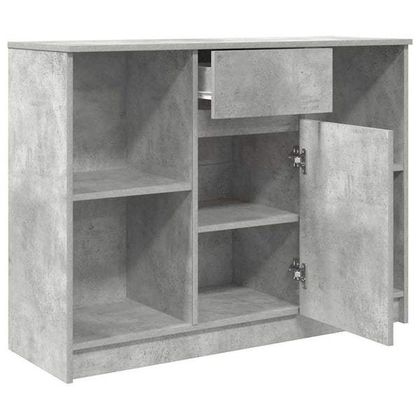Sideboard Betongrau mit Schublade 101x35x76 cm