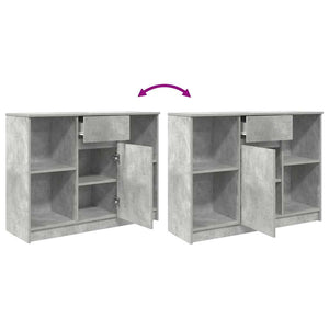 Sideboard Betongrau mit Schublade 101x35x76 cm