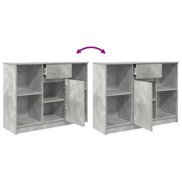 Sideboard Betongrau mit Schublade 101x35x76 cm