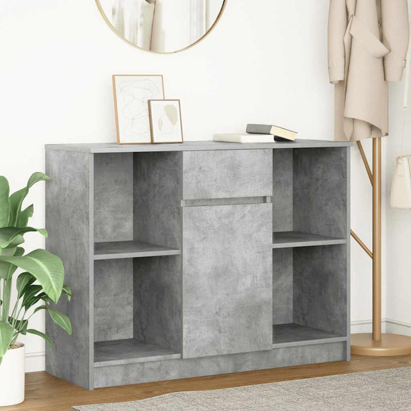 Sideboard Betongrau mit Schublade 101x35x76 cm