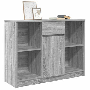Graues Sideboard mit Schublade, 101 cm