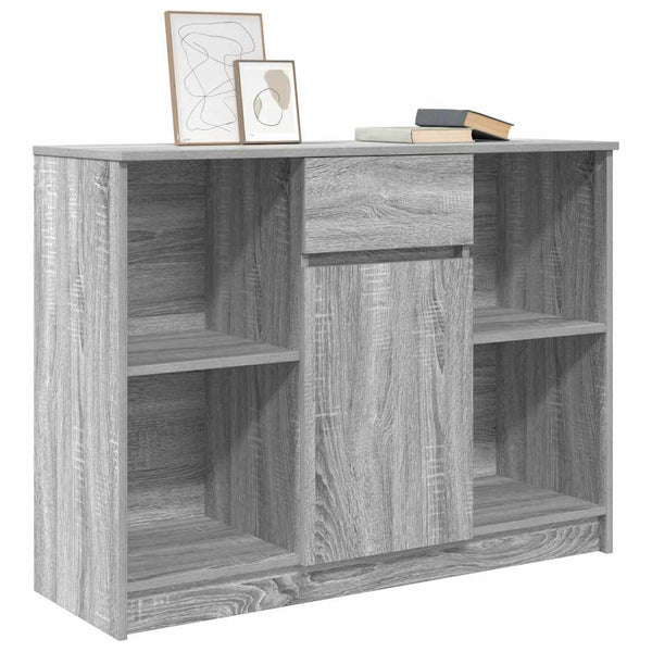 Graues Sideboard mit Schublade, 101 cm