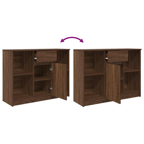 Sideboard Braun Eichen-Optik 101x35x76 cm