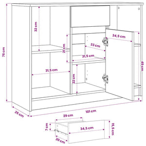 Sideboard Altholz-Optik 101x35x76cm