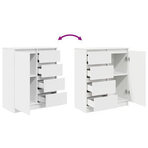 Weißes Sideboard mit Schubladen 71x35x84 cm