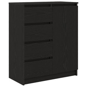 Sideboard Schwarz Eichen-Optik 71x35x84 cm