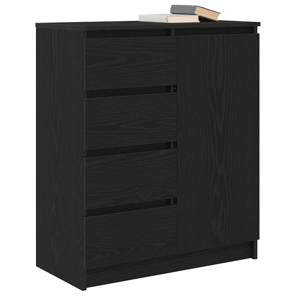Sideboard Schwarz Eichen-Optik 71x35x84 cm