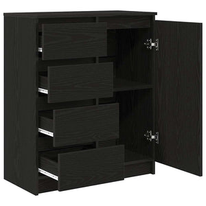 Sideboard Schwarz Eichen-Optik 71x35x84 cm