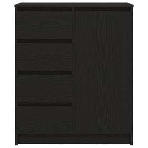 Sideboard Schwarz Eichen-Optik 71x35x84 cm