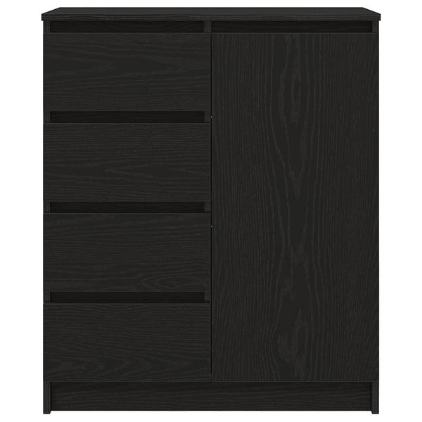 Sideboard Schwarz Eichen-Optik 71x35x84 cm