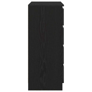 Sideboard Schwarz Eichen-Optik 71x35x84 cm