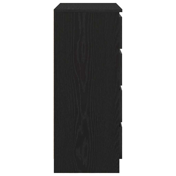 Sideboard Schwarz Eichen-Optik 71x35x84 cm