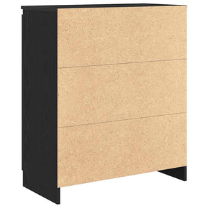 Sideboard Schwarz Eichen-Optik 71x35x84 cm