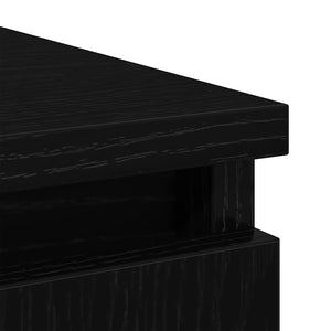Sideboard Schwarz Eichen-Optik 71x35x84 cm