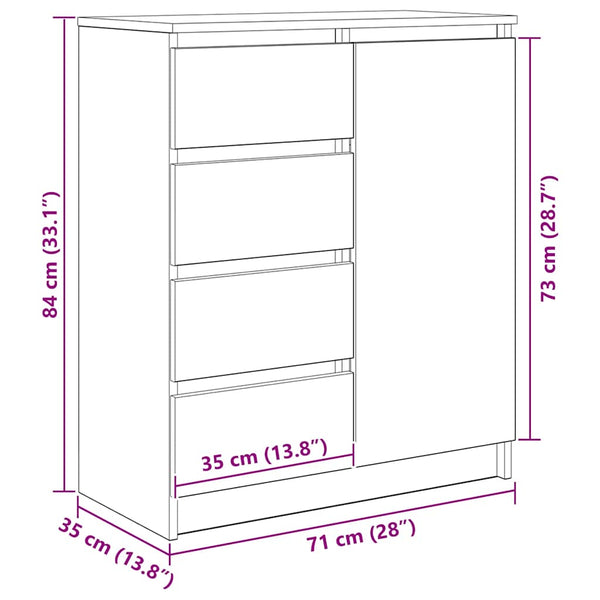 Sonoma Eiche Sideboard mit Schubladen