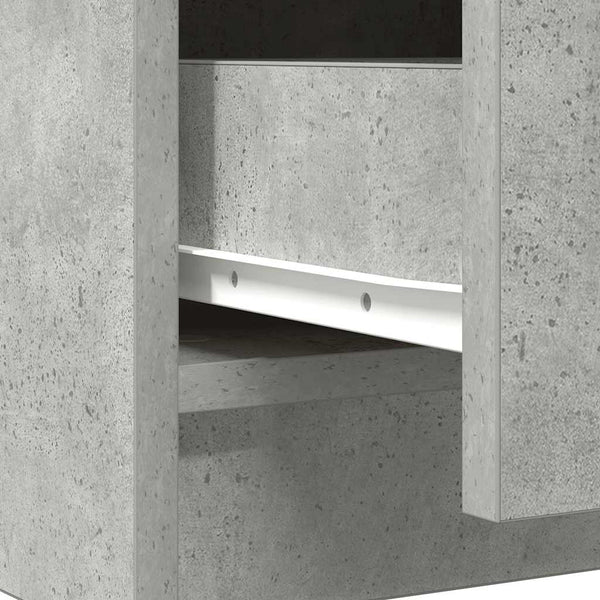 Sideboard Betongrau mit Schubladen