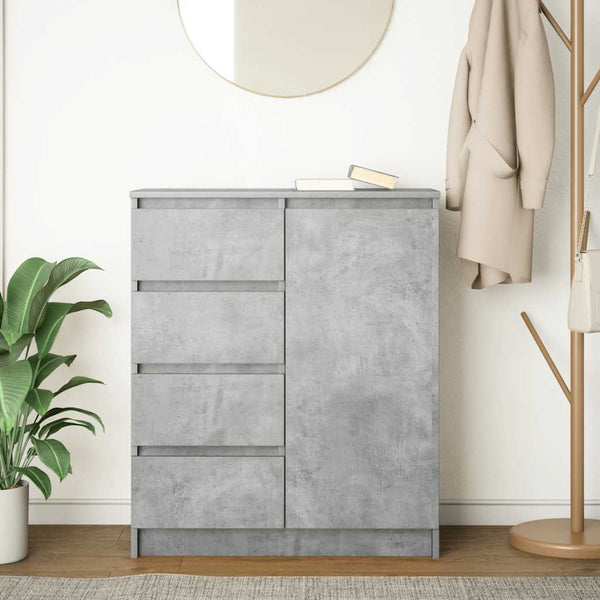 Sideboard Betongrau mit Schubladen