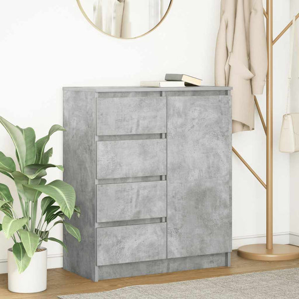 Sideboard Betongrau mit Schubladen