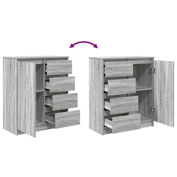Sideboard Grau Sonoma mit Schubladen 71x84 cm