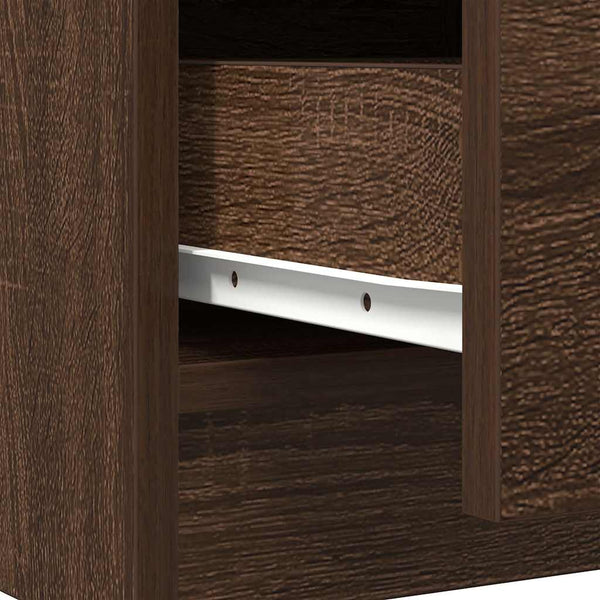 Sideboard Braun Eichen-Optik 71x35x84 cm