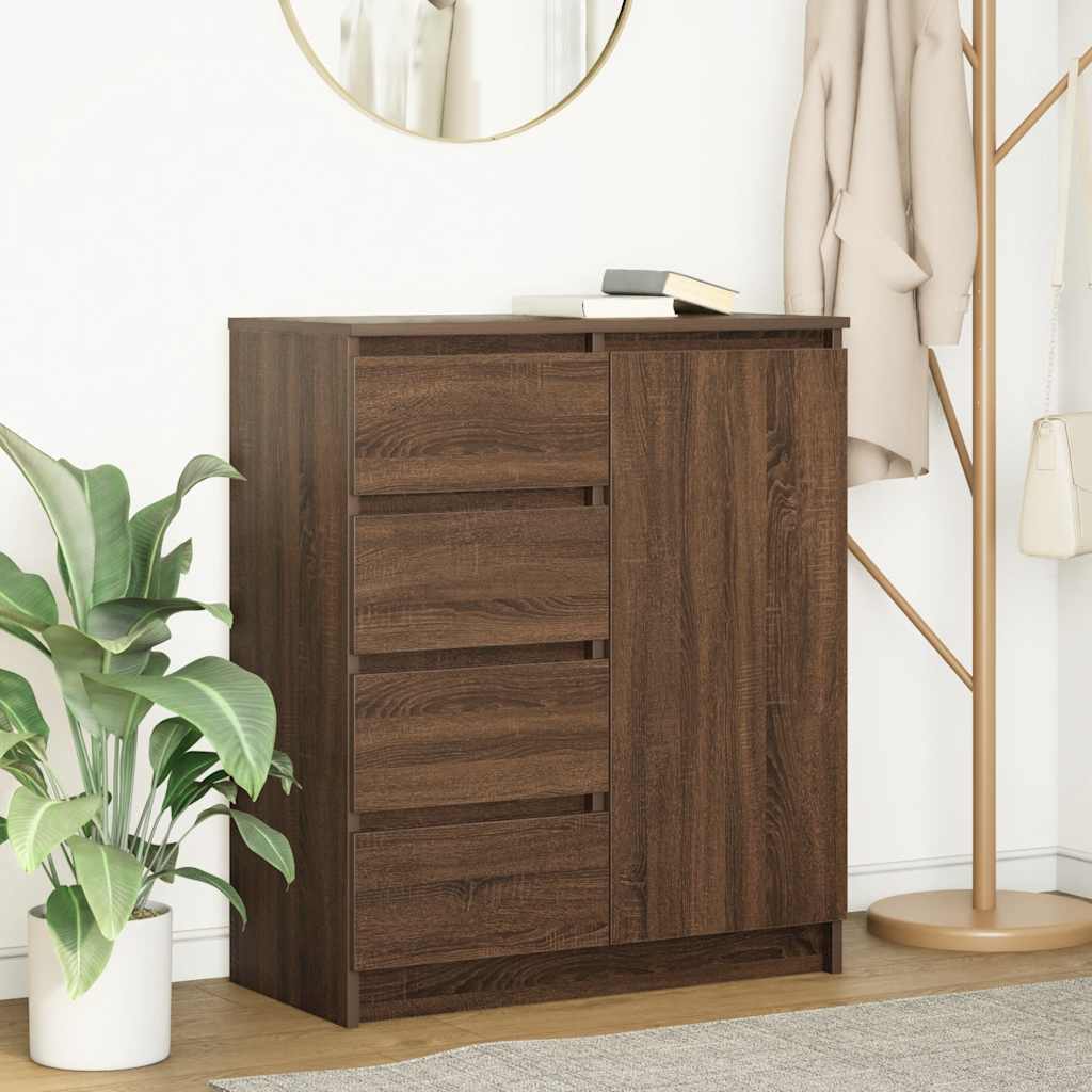 Sideboard Braun Eichen-Optik 71x35x84 cm