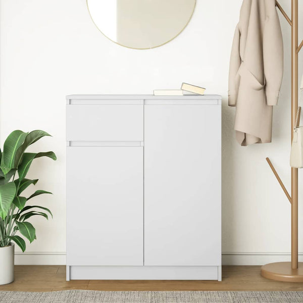 Weißes Sideboard mit Schublade 71x35x84 cm