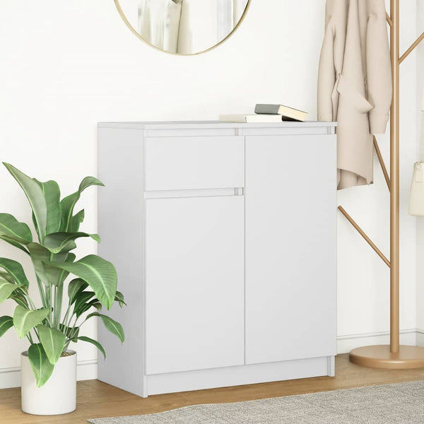 Weißes Sideboard mit Schublade 71x35x84 cm