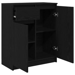 Sideboard Schwarz Eichenoptik 71x35x84 cm