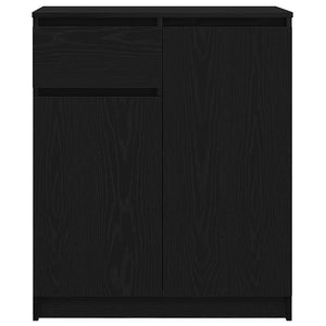 Sideboard Schwarz Eichenoptik 71x35x84 cm