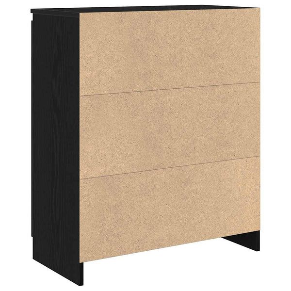 Sideboard Schwarz Eichenoptik 71x35x84 cm