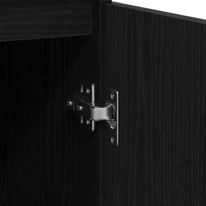 Sideboard Schwarz Eichenoptik 71x35x84 cm