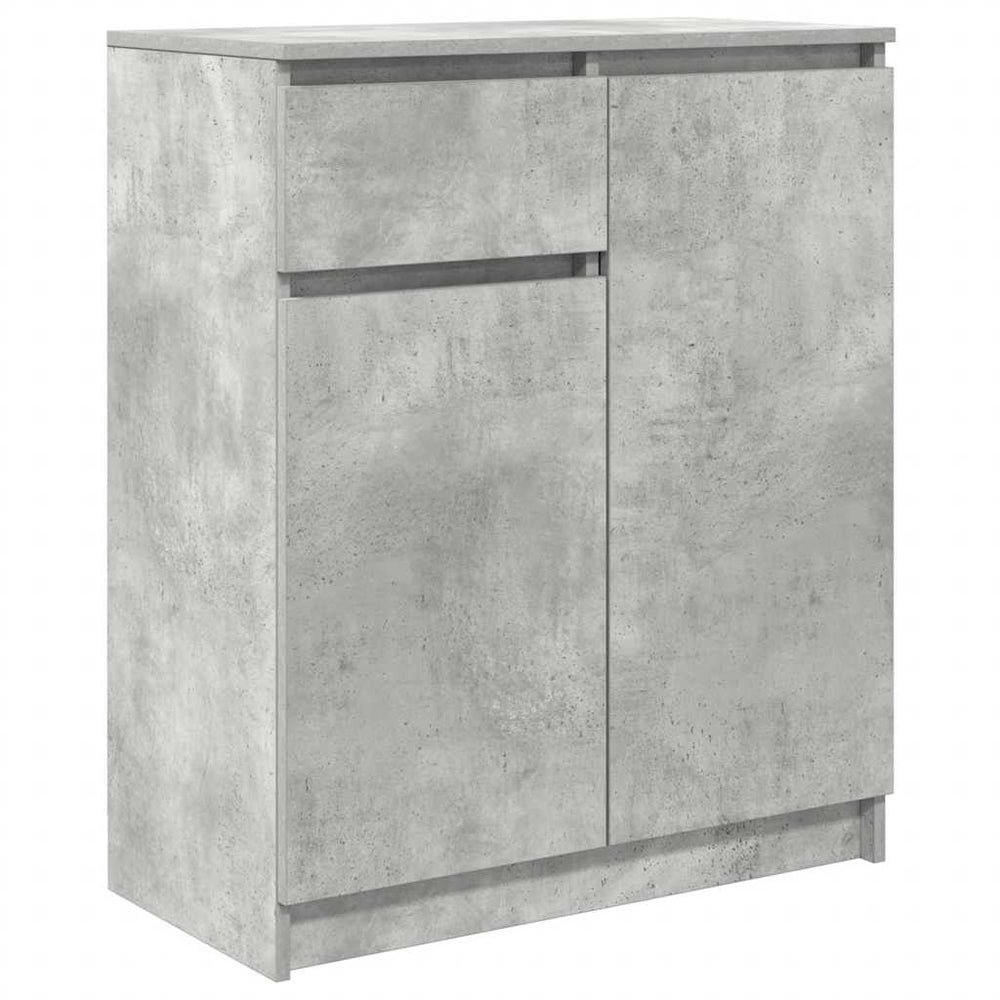 vidaXL Sideboard with Drawer Concrete Gray 71x35x84 cm Engineered Wood