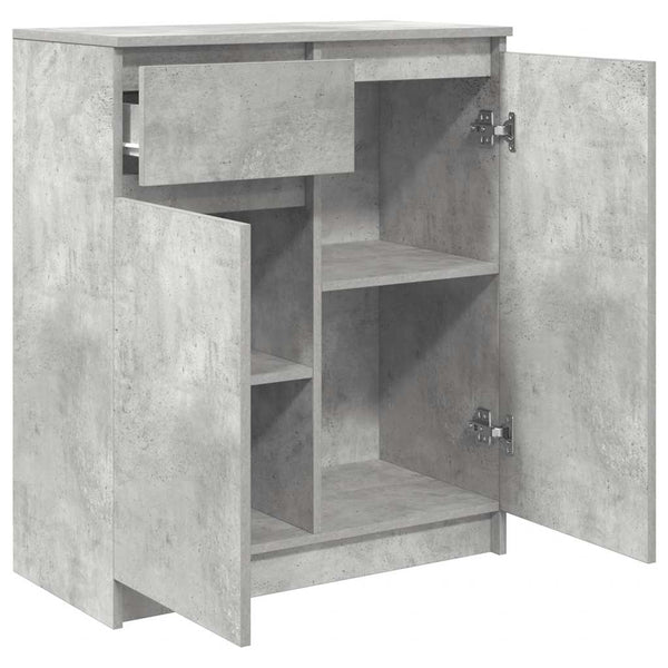 Betongraues Sideboard mit Schublade 71x35x84 cm